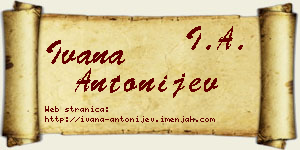 Ivana Antonijev vizit kartica